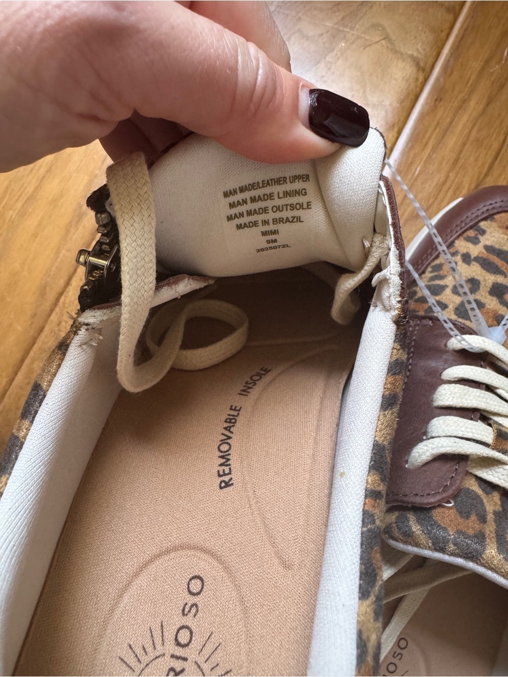 NWT Brioso Mimi Suede Zip Sneakers Leopard Print Sz 9 (no original box) - Picture 11 of 11